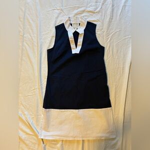 Sail to Sable Navy and white Collar Dress